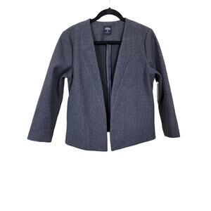 Kate Spade Saturday Open Front Blazer Jacket Size Medium Pockets Wool Blend